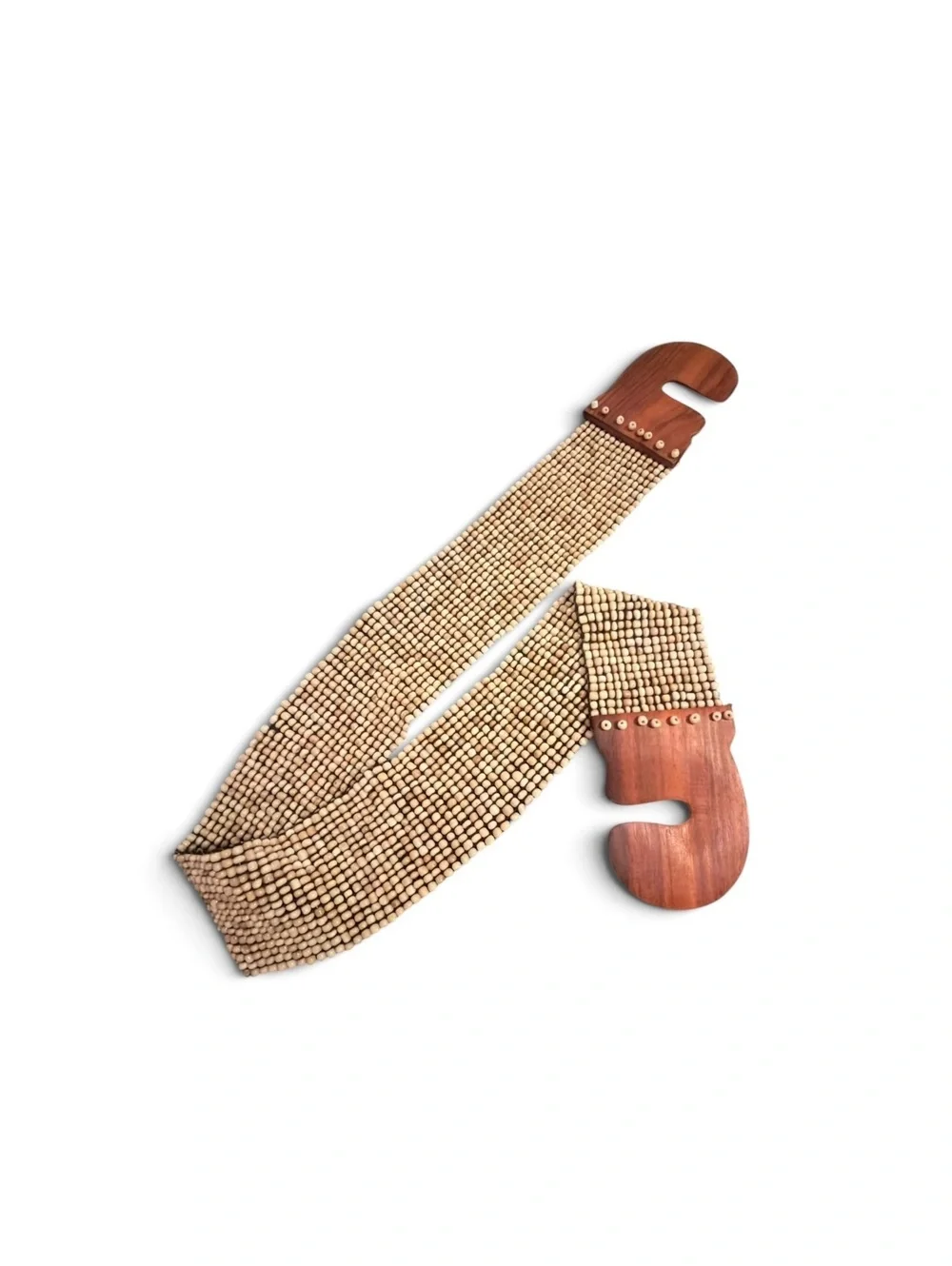 Handmade Wooden Beaded Boho Stretch Waist Belt
